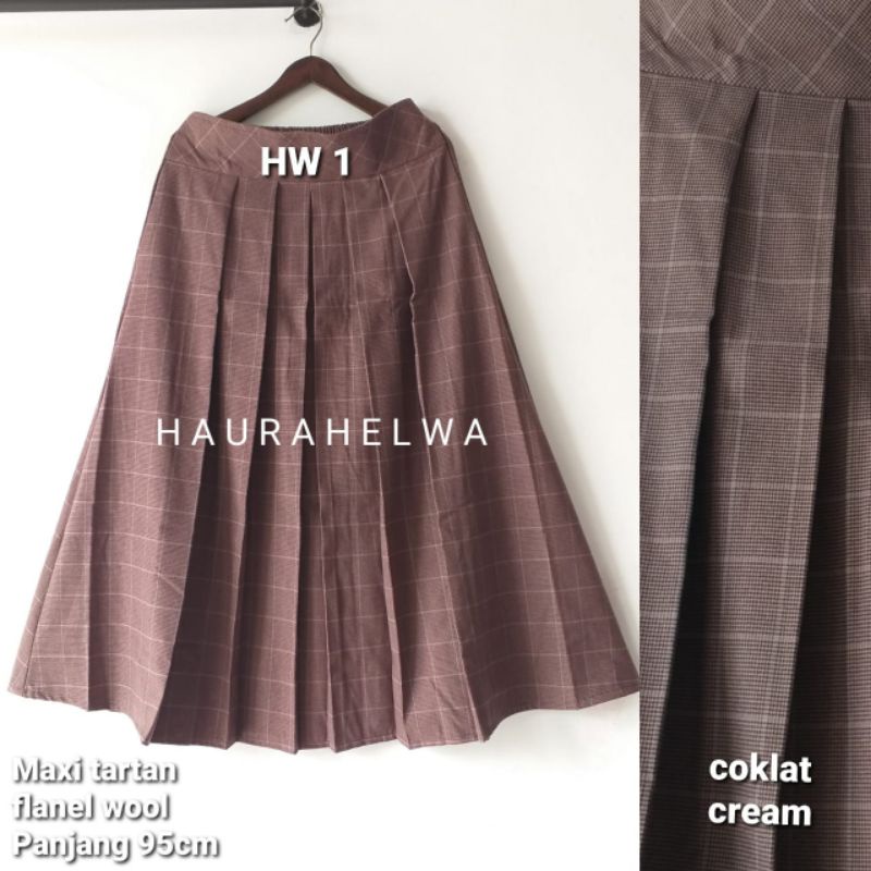 ROK FLANEL IMPORT PANJANG HAURAHELWA /ROK TARTAN FLANEL PANJANG-HW 1