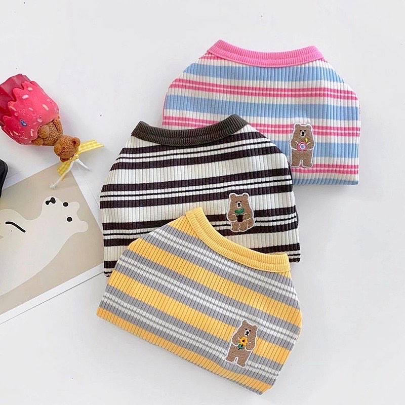 BEBOO Bear Korea Stripe Tee