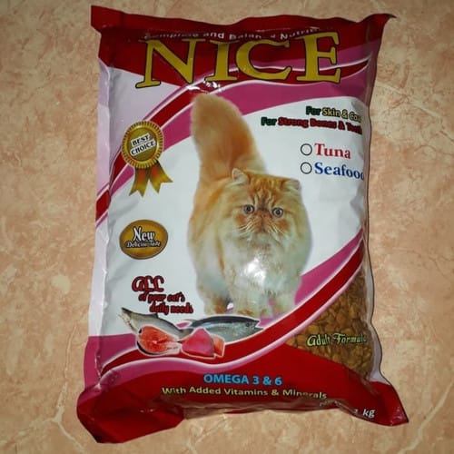 Pakan dryfood kucing merek nice