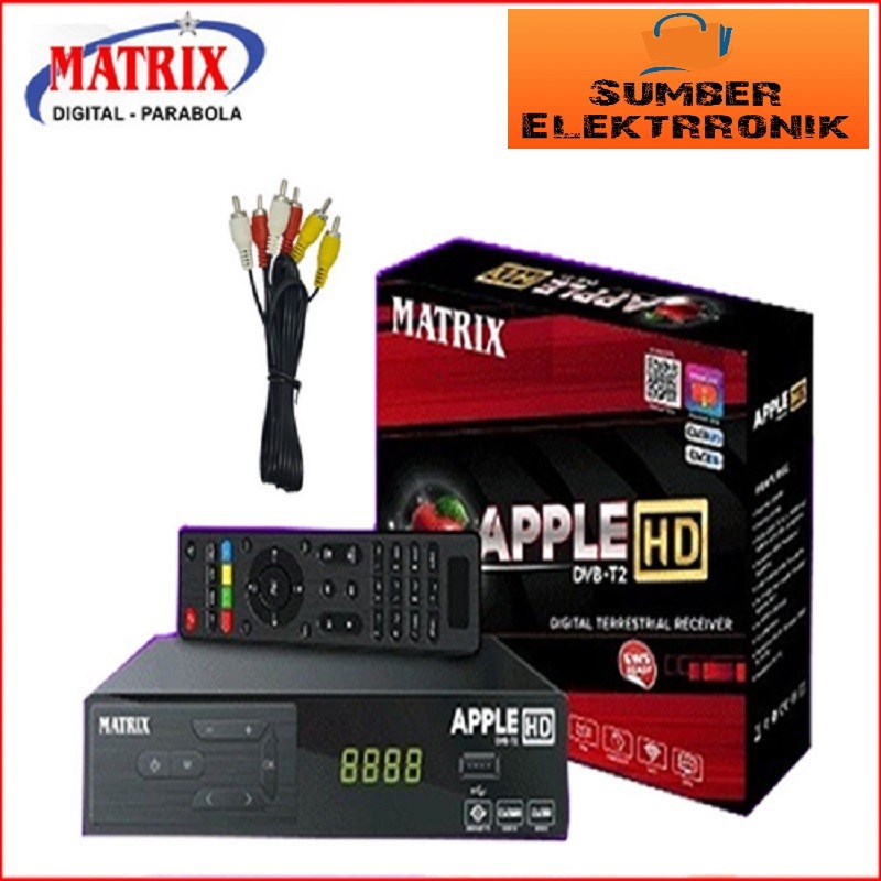 Set Top Box Tv Digital Matrix DVB T2 Apple HD EWS / set top box dvb t2 / set box burger / box tv digital / set top box tv tabung / stb dvb t2