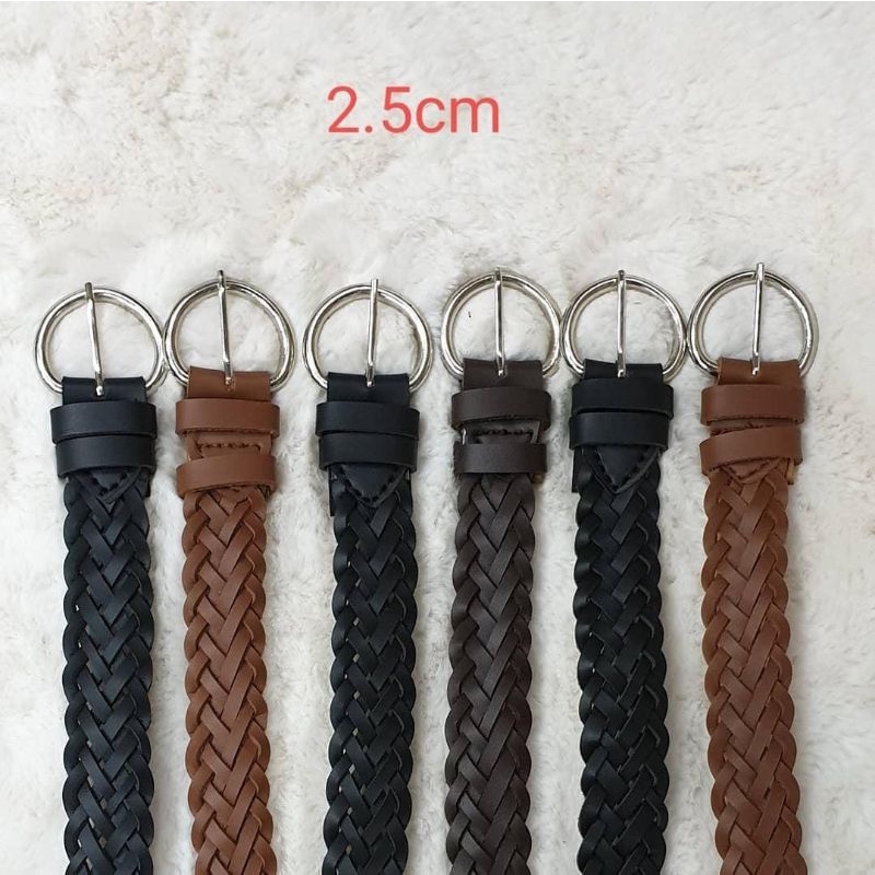 IKAT PINGGANG FASHION WANITA ANYAM/KEPANG 1,5cm, 2cm, 2,5cm,4cm