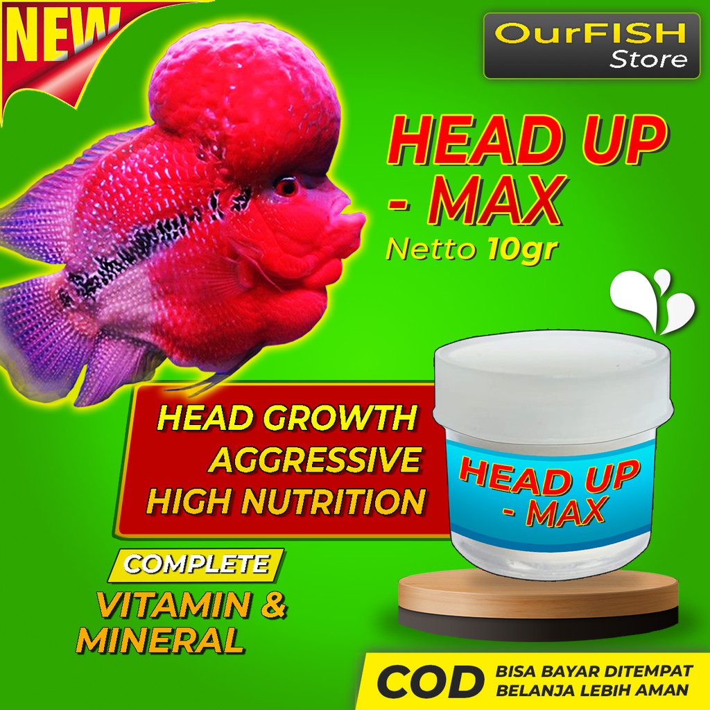 OURFISH - Serbuk Memperbesar Jenong Louhan Vitamin Ikan Kamfa Srd Cencu Bonsai