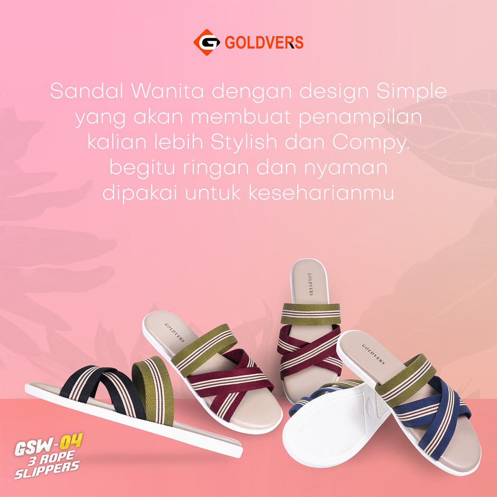 INDORAYA STORE – SANDAL SELOP WANITA ORIGINAL GOLDVERS WEBBING NILON GSW-04