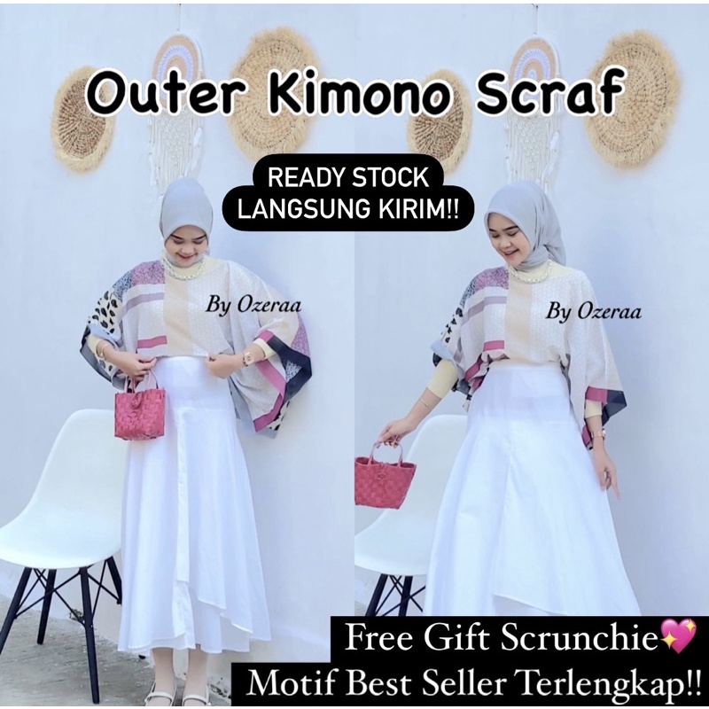 OUTER KIMONO SCARF TERMURAH MOTIF TERLENGKAP