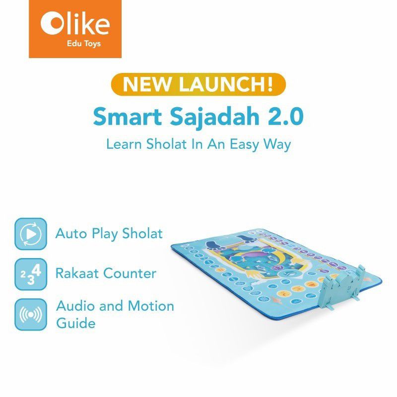 Olike Smart Sajadah Sejadah Peralatan Sholat Solat Pintar Perlengkapan Shalat Mainan Anak Edukasi Elektronik Belajar Mengaji Alquran Muslim Bisa Bunyi Ngomong Digital Murah Qolam / Kado hadiah ultah ulang tahun anak laki laki perempuan-SJDH 2 (Mint Green)