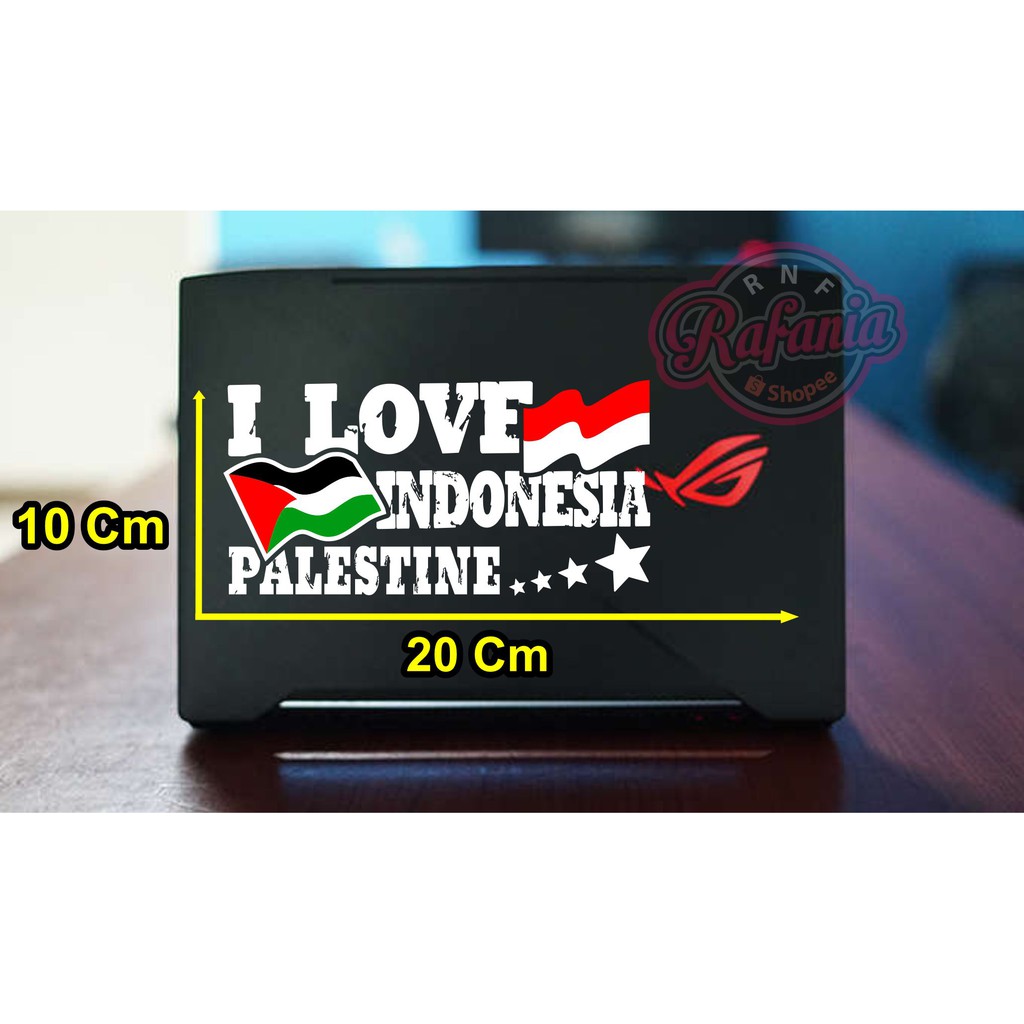 STICKER SKOTLET I LOVE INDONESIA PALESTINE STIKER PALESTINE