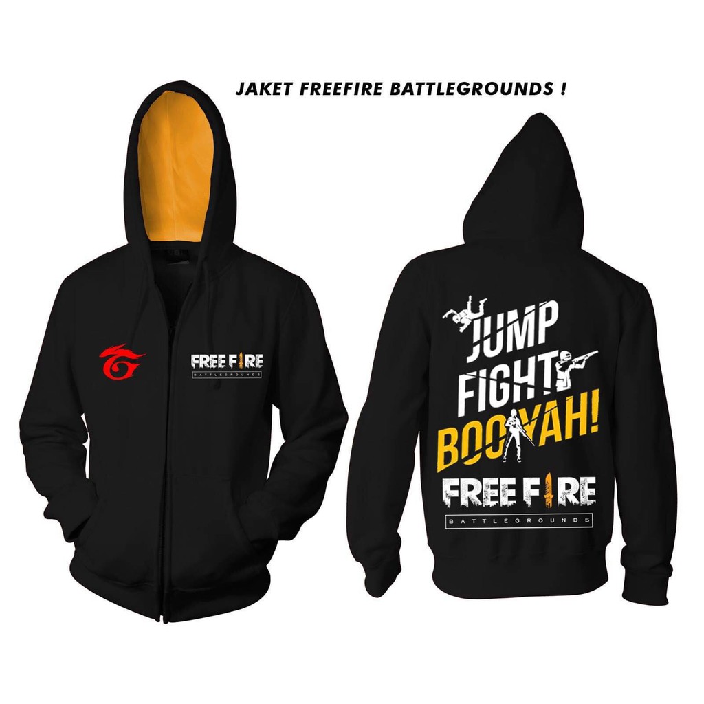 Jaket Gamer Free Fire Battlegrounds Jump Fight Booyah