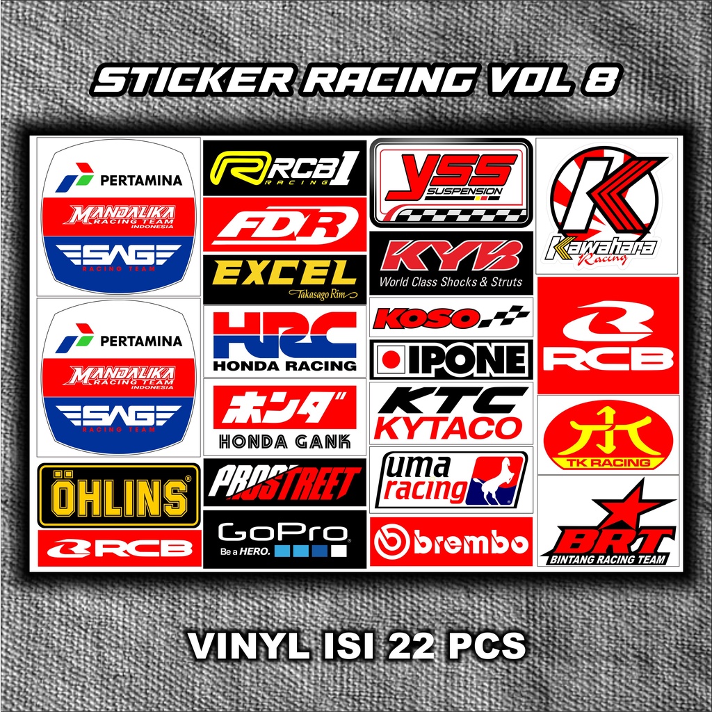 Sticker Pack Racing Sticker Vinyl Stiker Motor