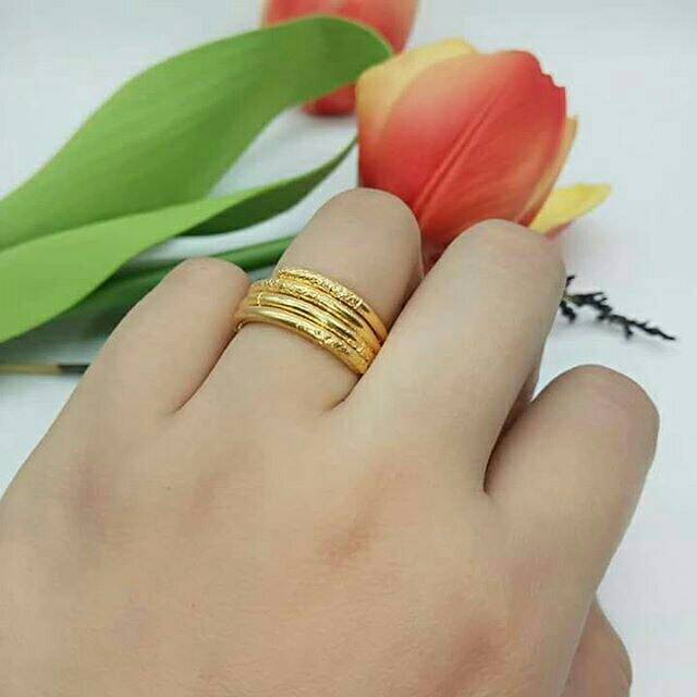 Cincin lapis emas london 24k