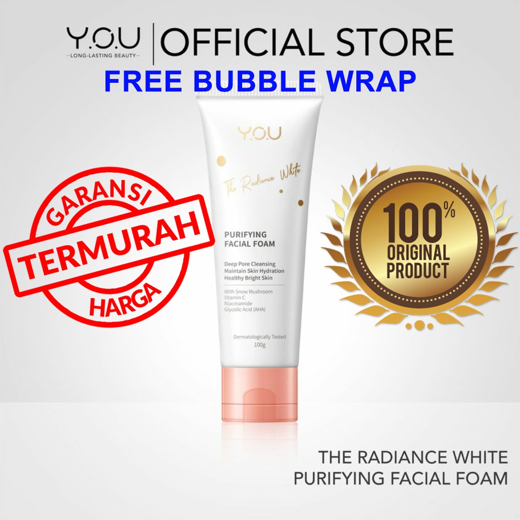 [❤ORIGINAL⭐]  YOU The Radiance White Purifying Facial Foam New Formula [Dengan Kandungan Glycolic Ac