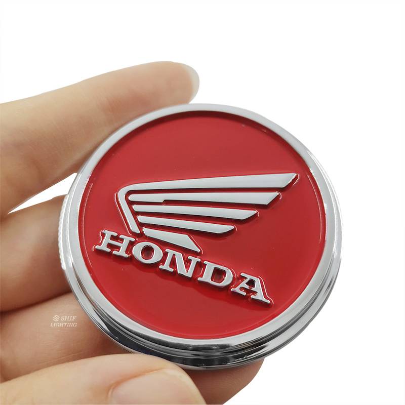 1 Pair ABS Red HONDA Wing Logo Motor Decorative Emblem Badge Sticker Decal Replacement For Honda