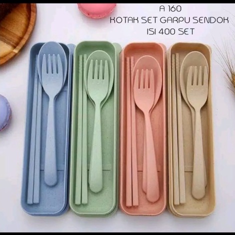 Sendok travel 3 in 1 + pouch