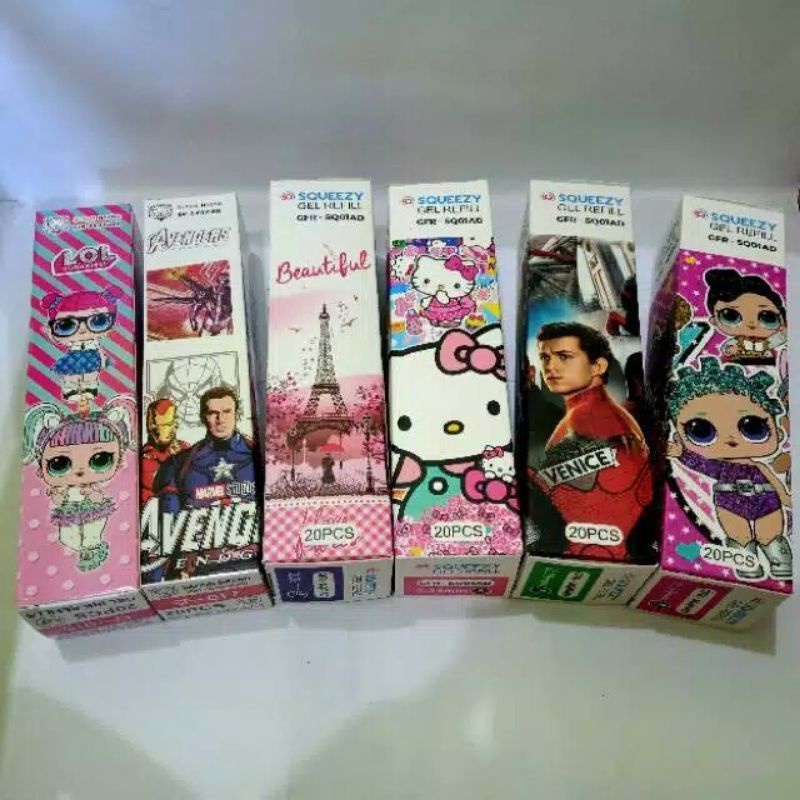 

[1 pak] isi tinta gel karakter kartun isi 20 pcs/tinta isi ulang