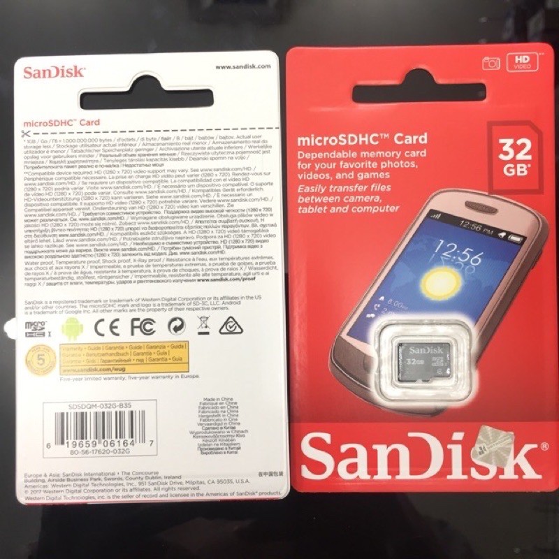 Memori Card Micro Sandisk Ori 32GB Class 4 32 GB Memory SD