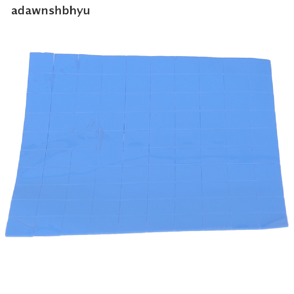 Adawnshbhyu 100Pcs 10 * 10 * 0.5mm Thermal Pad GPU CPU Heatsink Pendingin Pad Silikon Konduktif