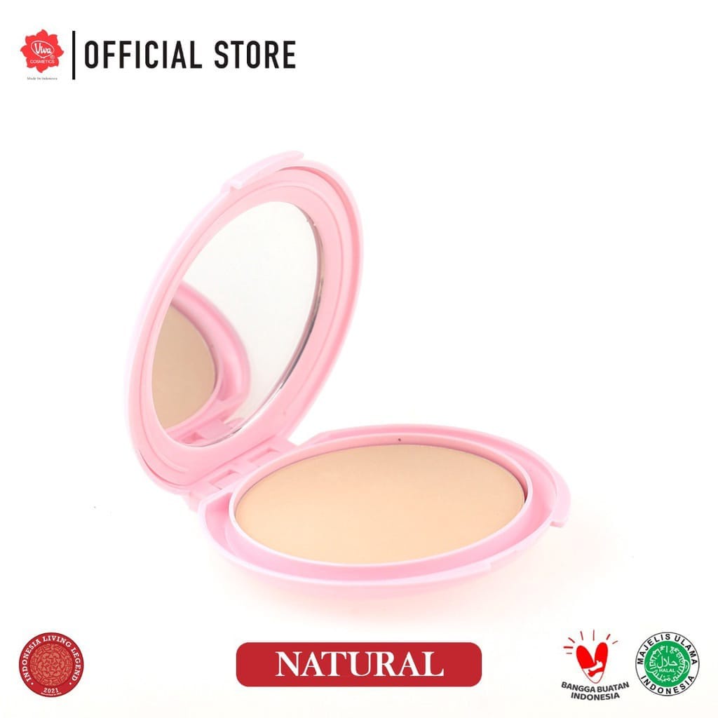 `ღ´ PHINKL `ღ´ 【v】【i】【v】【a】 Viva bedak padat compact powder bright pink anti wajah berminyak tahan lama