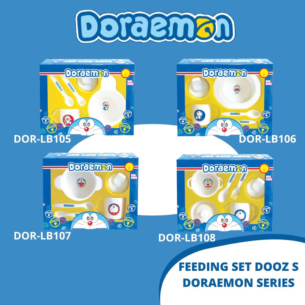 Feeding Set Doraemon Dooz S Lusty Bunny Perlengkapan Makan Bayi Bunny