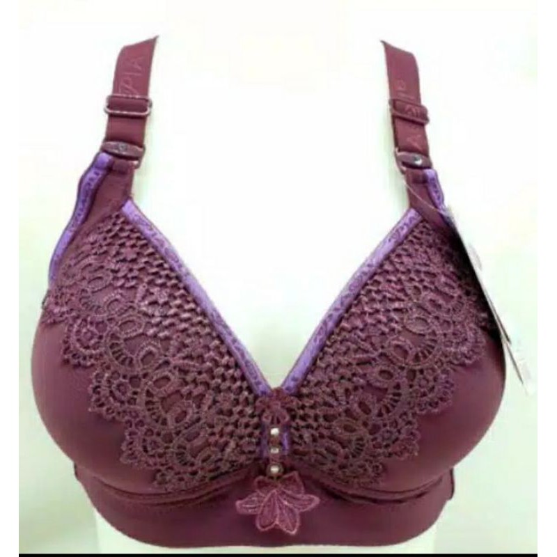 bh piaoli full cup renda sexi//tanpa kawat kait //kancing jumboo
