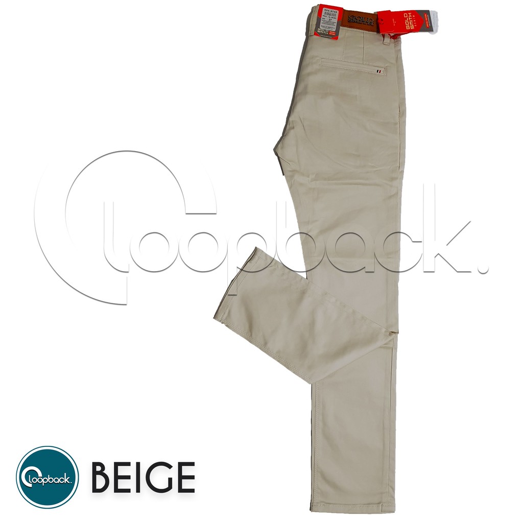 Celana Chino Slim Fit Gold Smith | Celana Panjang Pria Beige