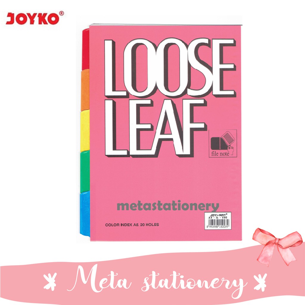 

Pembatas Loose Leaf / Pembatas Binder Joyko A5-IL-05C