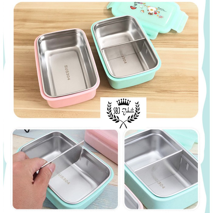 Kotak makan anak Sanrio 304 stainless BPA Free / Lunch Box Double Layer 304 STAINLESS anti bocor