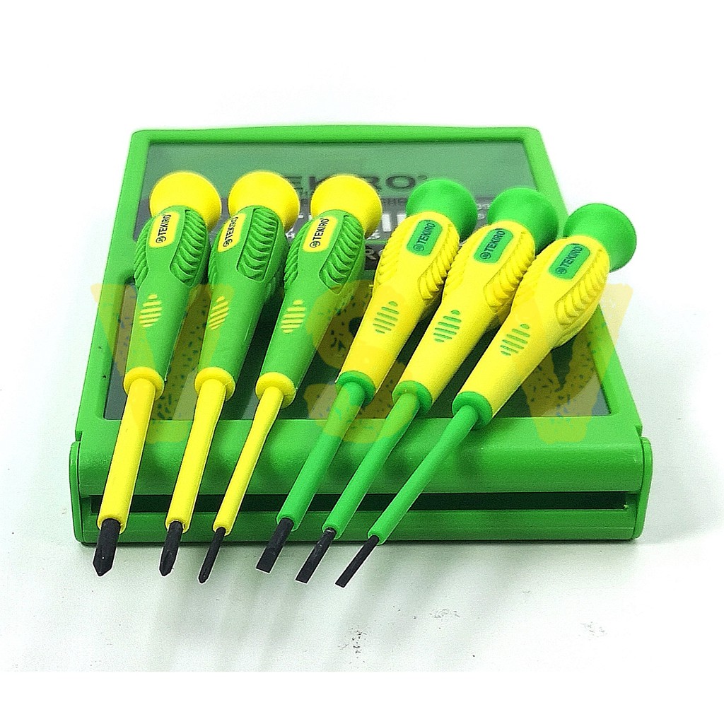 TEKIRO OBENG LISTRIK PRESISI set 6 pcs / insulation precision screwdriver set 6 pcs