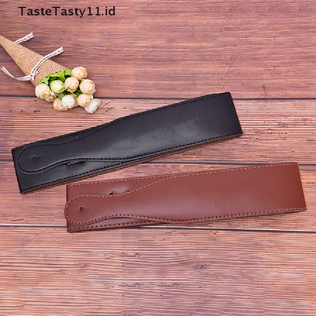 Strap Belt Adjustable Bahan Kulit Tebal Warna Coklat Untuk Gitar Akustik Elektrik Bass