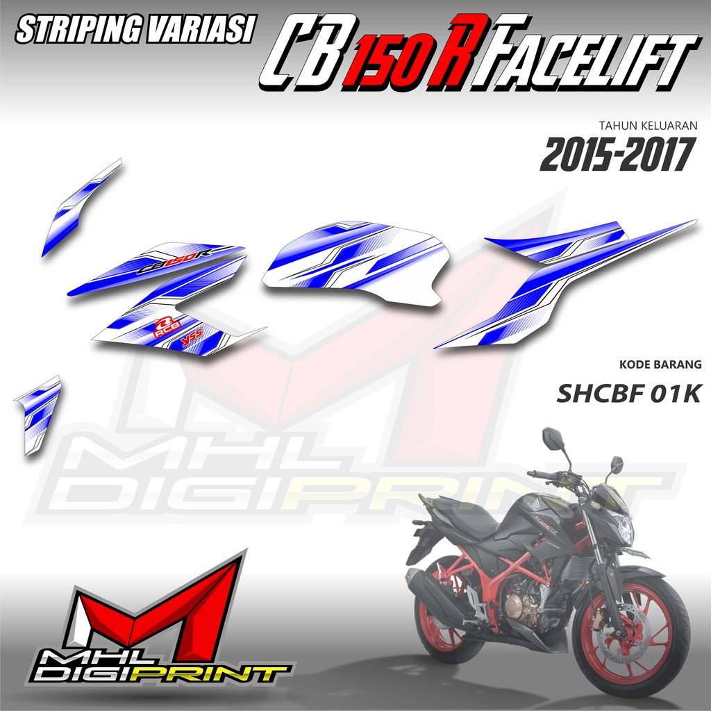 STRIPING VARIASI CB 150R FACELIFT - STIKER CB 150R - SHCBF 01