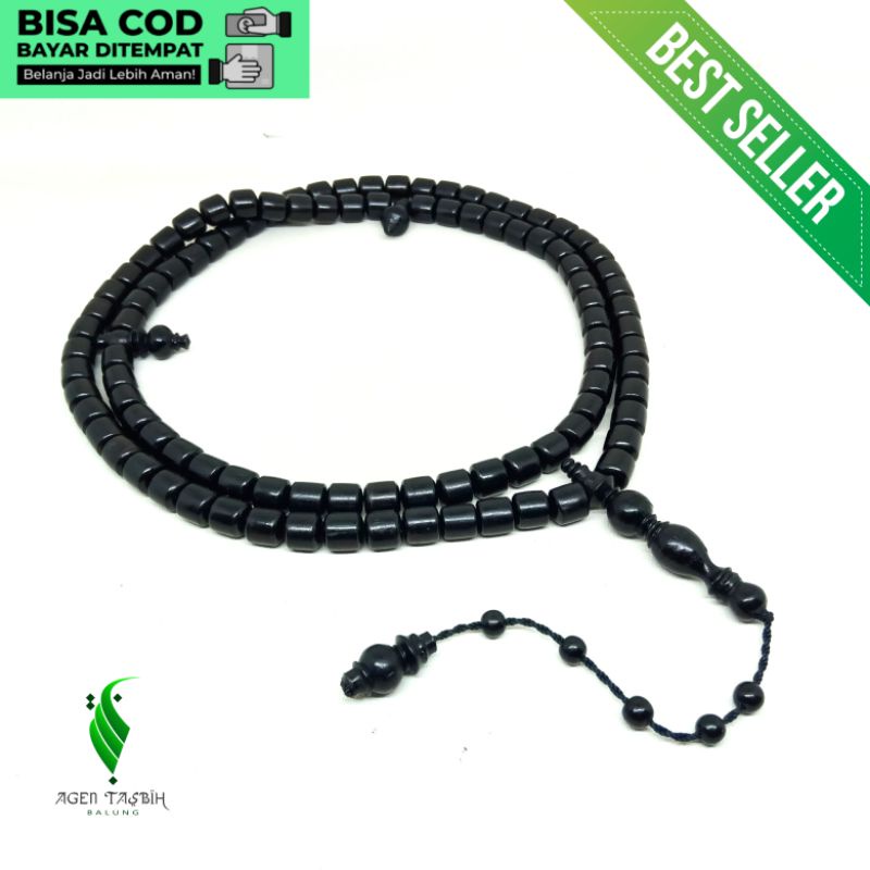 Tasbih Kelor Hitam Motif Tabung Size 8mm ORIGINAL!! Tenggelam Di Air