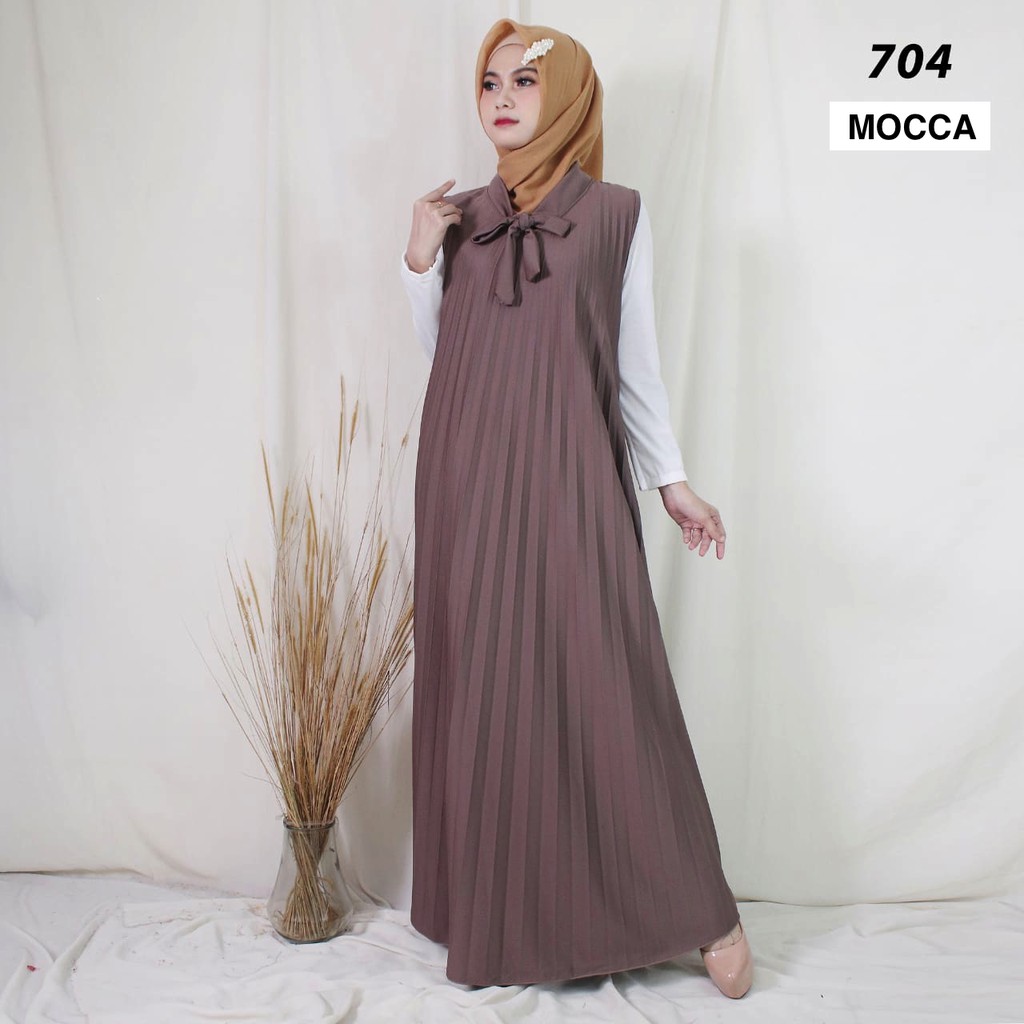 GAMIS PLISKET 704 MAXY DRESS PLISKET PRISKET PLEATED DRESS PLISKET MAYUNG FLOWY TANPA LENGAN