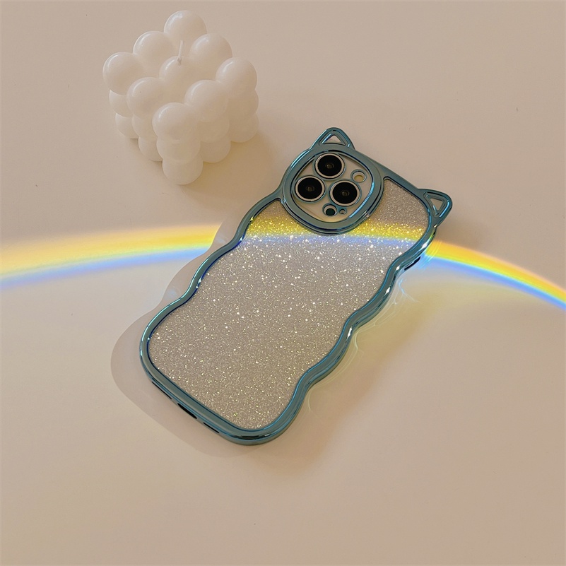 Soft Case Silikon Desain Telinga Kucing Untuk iPhone 13 12 11 Pro Max X Xr Xs Max SE 2020 8 7 Plus