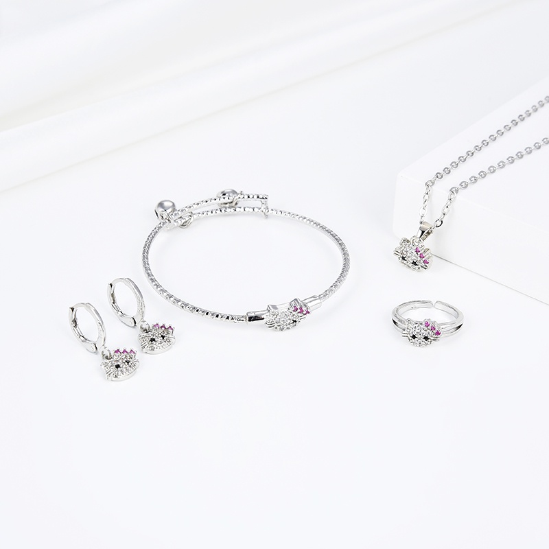 Set Perhiasan Titanium Anak Wanita Anti Lapis Emas Karat Isi Love Silver Dan Tidak Luntur Perak Perempuan Murah Asli Murah Silver Antikarat Lapis Kalung Dan Anting Terbaru Gelang Dan Cincin 24k 25