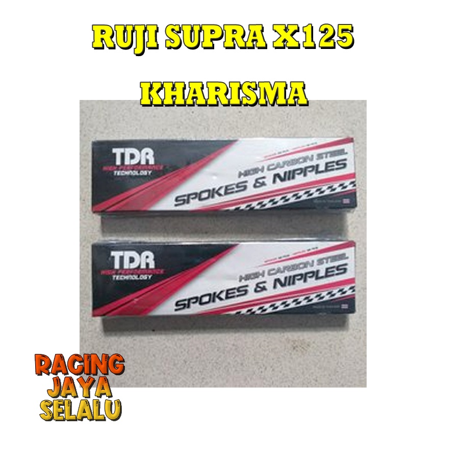 Ruji Jari jari Tdr ring 17 set depan belakang warna CROM ORIGINAL TDR SUPRA X CAKRAM SUPRA X 125