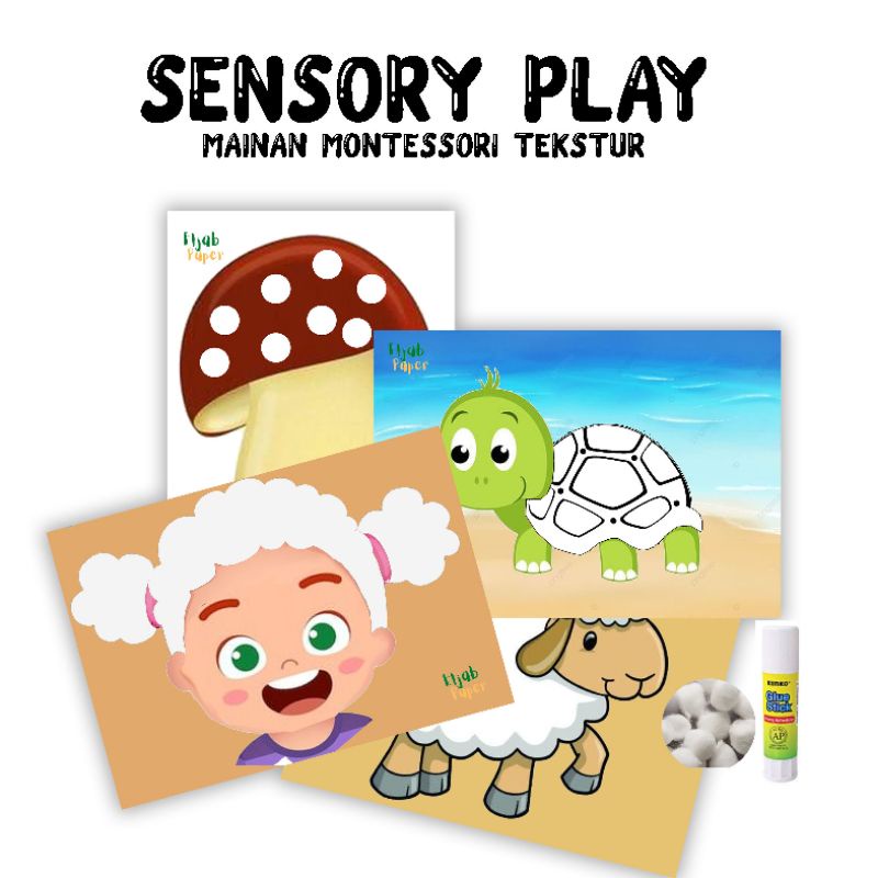 

Sensory Play Tekstur Mainan Montessori Anak PAUD TK 2 3 4 5 Busy Book Worksheet