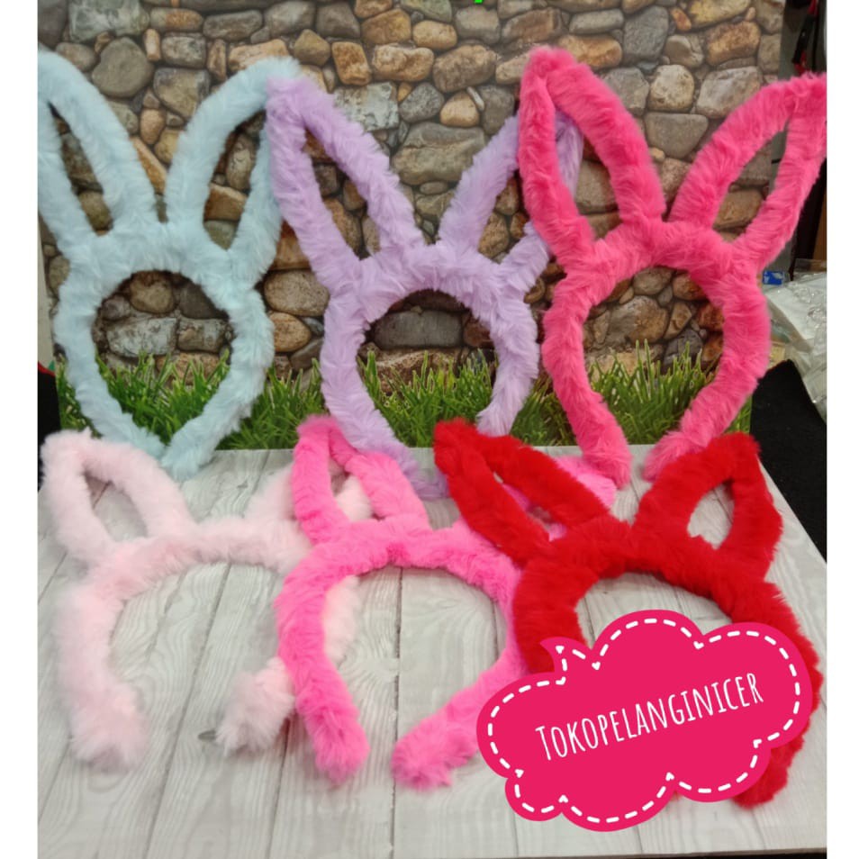 Ready Bando Kelinci Bulu Halus Kuping warna Murah Tokopelanginicer