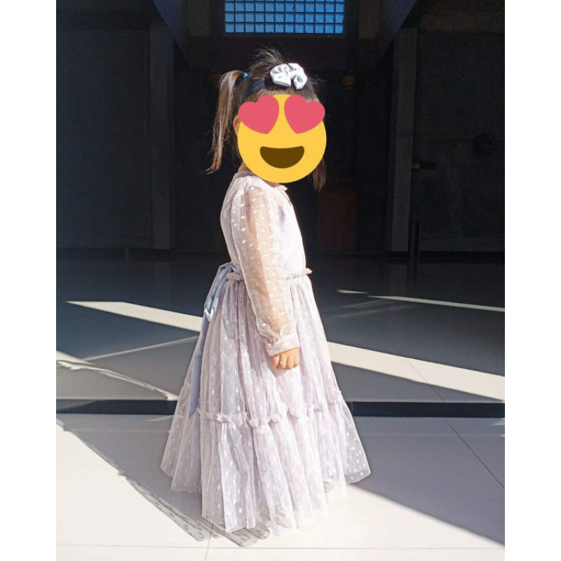 Gamis anak cantik tile dot
