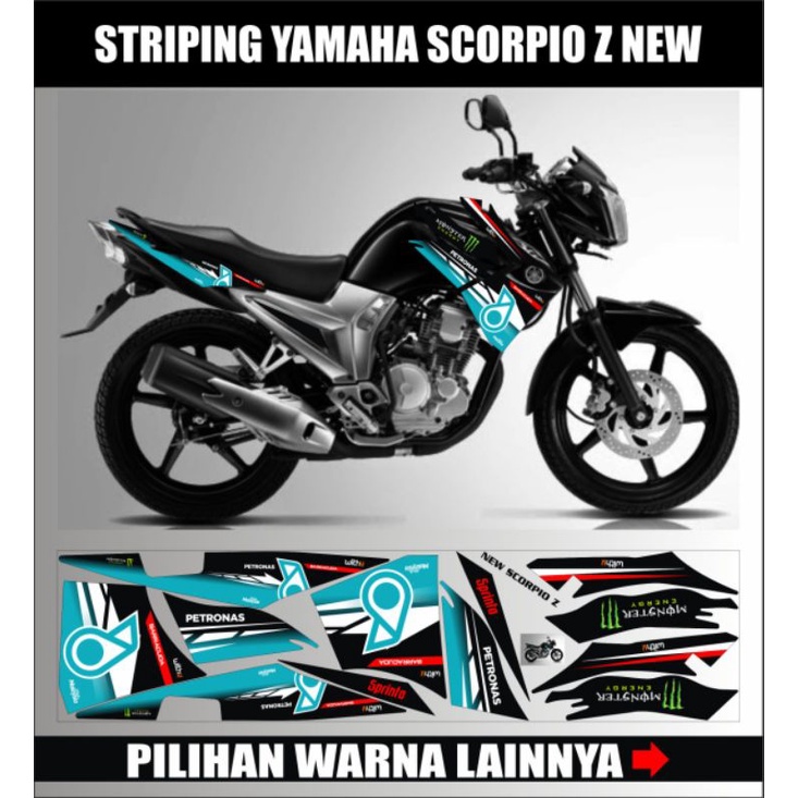Striping Decal Yamaha Scorpio Z New Stiker Variasi Motif Petronas