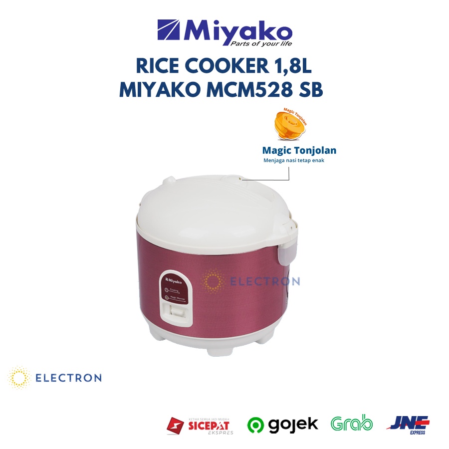 Magic Com Miyako MCM 528 MCM528SB 1,8 Liter Rose Gold Pink Rice Cooker
