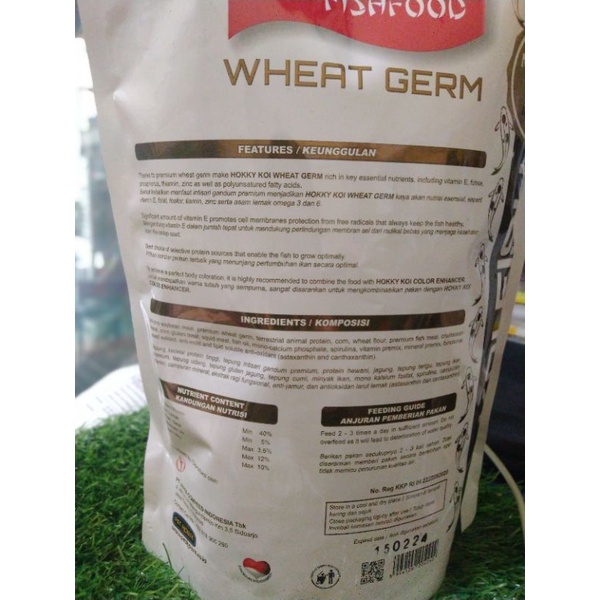 Makanan Ikan Hokky Wheat Germ 1 kg Pakan Pelet Koi Fish Food