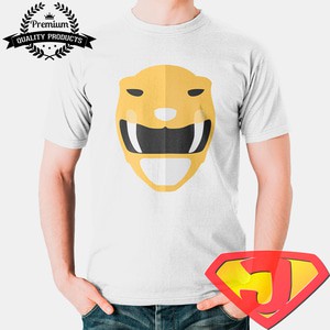 Kaos Power Rangers Pria /  - Ranger Kuning
