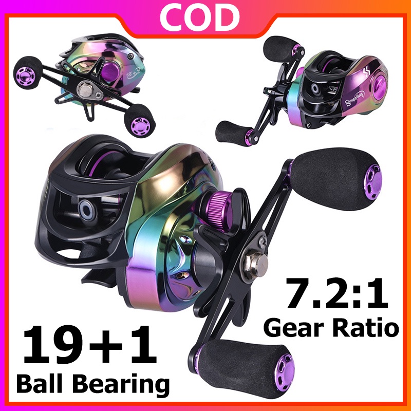 Sougayilang Baru Baitcasting Fishing Reel 19 + 1BB EVA Menangani Warna-warni Casting Fishing Reel Pancing untuk Memancing Air Tawar