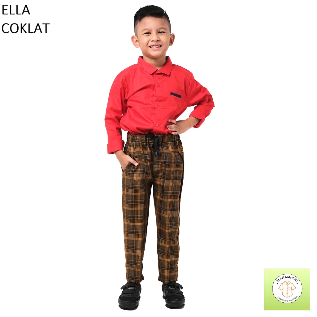 Hanamichi ELLA Celana Panjang Anak Motif Kotak