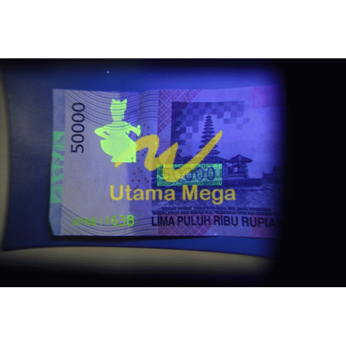 Pedeteksi Uang Palsu Dengan Kaca Pembesar dan UV Watermark Deteksi
