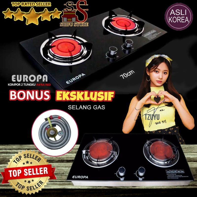 KOMPOR GAS INFRARED TANAM dan PORTABLE EUROPA 2 TUNGKU = Kompor Infrared kompor hemat gas Korea