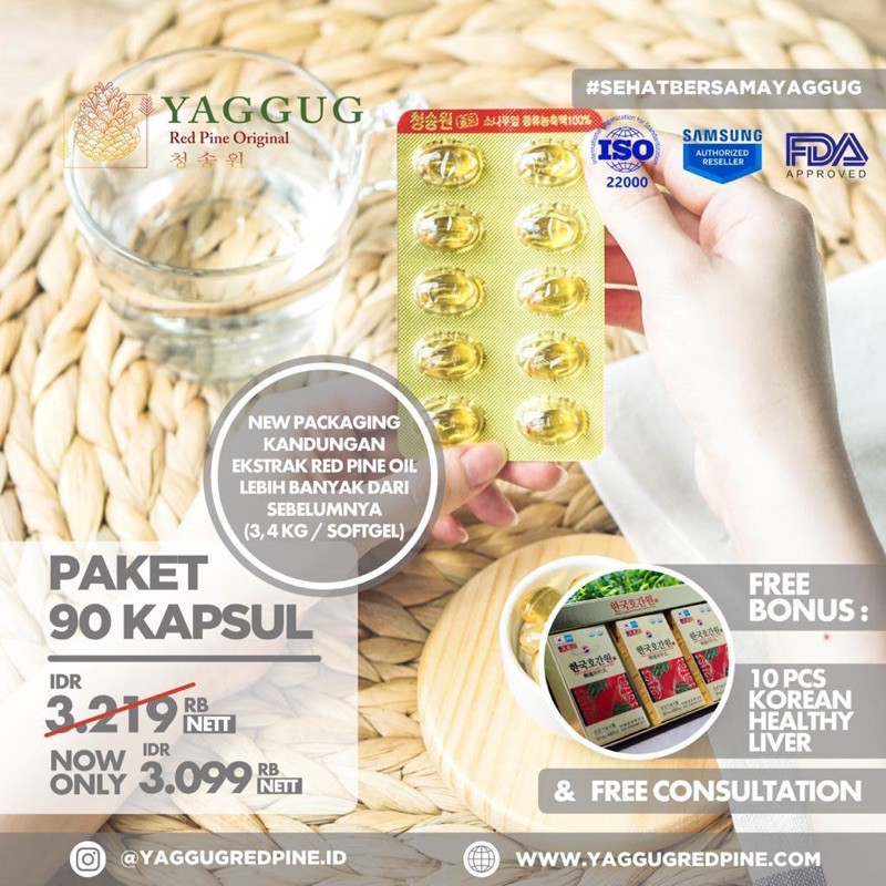 

Red Pine Oil Jeok Song Won Asli Korea (90kapsul)