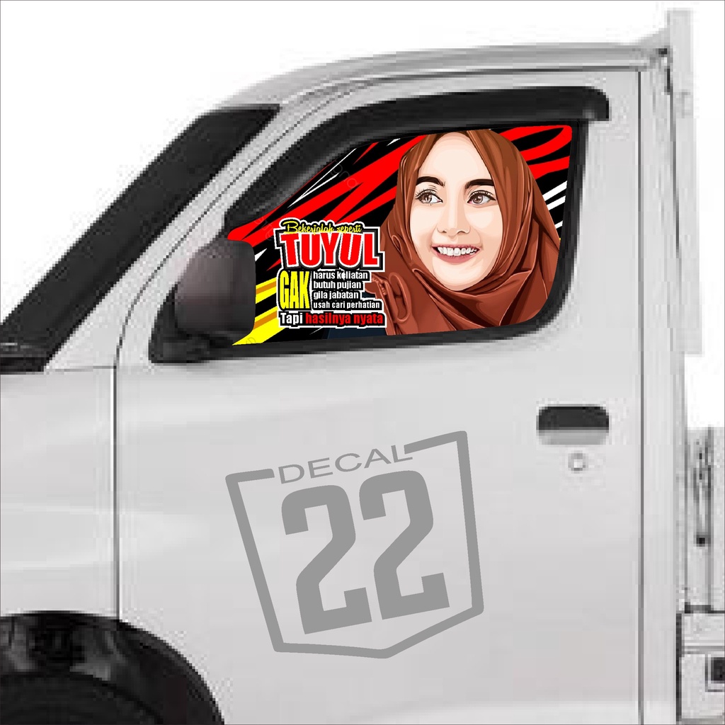 STIKER ONE WAY KACA MOBIL GRAND MAX STIKER KACA VARIASI GRAND MAX KODE 02 Podo