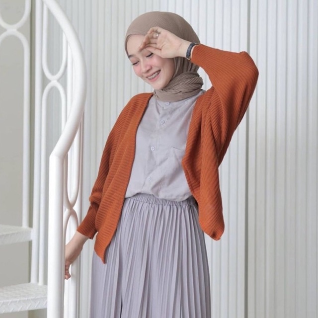 batwing cardigan rajut premium