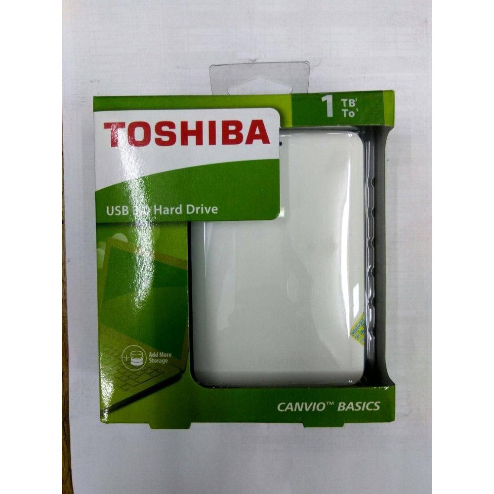 HARDISK EXTERNAL TOSHIBA CANVIO BASICS 1TB USB 3.0 ORIGINAL 100%