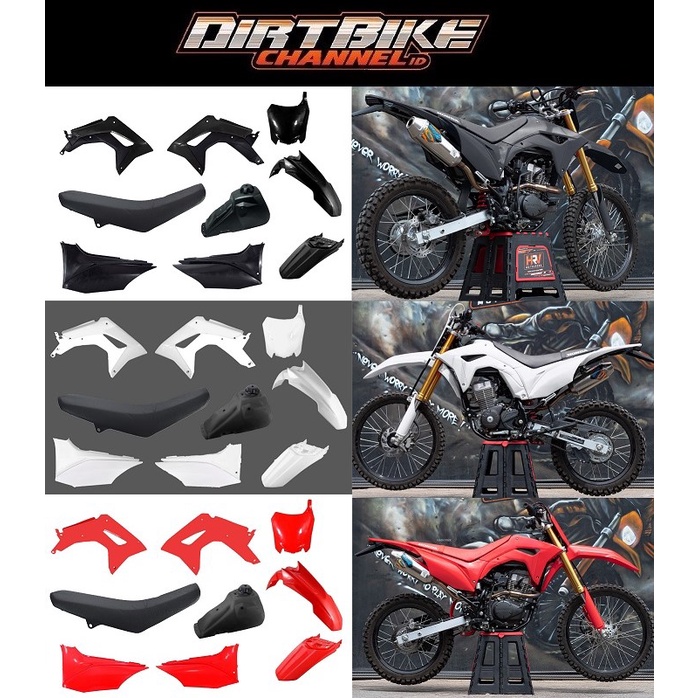 BODY FULL SET CRF 150 L BODY SET CRF 150 HITAM MERAH PUTIH