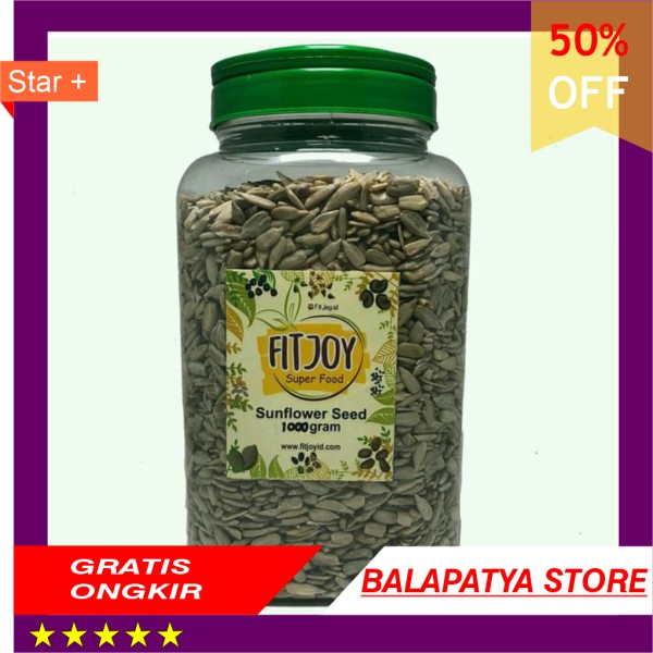 

STOK SISA 9 SAJA ! BURUAN !!! Organik Raw Sunflower Seed 1 KG IN JAR Kuaci kupas 1000 Gram